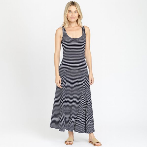 Lauren Ralph Lauren Nautical Striped Sleeveless Midi Dress | Size S/P - Picture 1 of 8